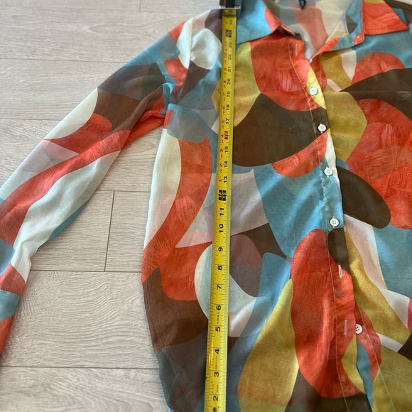 Pretty Little Thing Molly Mae abstract printed beach shirt 4 - Picture 4 of 5